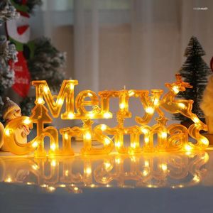 Decorazioni natalizie Merry Light String Fata Ghirlanda Decorazione LED Lettera Tag Home Anno Regalo di Natale