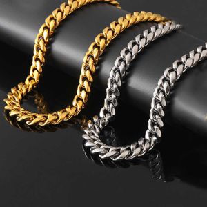 Zuanfa 12mm 16" 18" 20" 22" 24" 26" 28" 30" Pvd Gold Plated Mens Cuban Link Chain Necklace Stainless Steel Cuban Chain