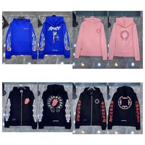 Moletons masculinos Moletons Designer Mens Cromo Inverno Coração Hoodie Ch Manga Longa Casaco Solto Casaco Com Capuz Homens Mulher Hip Hop Chromees Corações Flor 032