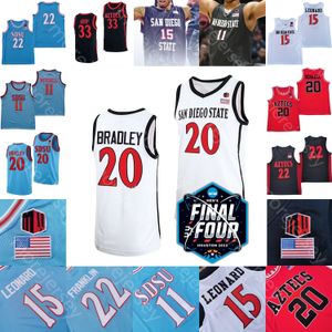 College 2023 Final Four 4 Jersey Stan San Diego Koszykówka Azteków SDSU NCAA Matt Bradley Darrion Trammell Leonard Lamont Butler Jaedon LeDee Parrish Johnson Adam