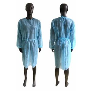 Favor de festa, vestidos de isolamento descartáveis ​​não tecidos de proteção de roupas de roupas anti-pó de proteção de proteção ao ar livre