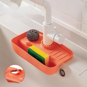 Kitchen Storage Faucet Splash-proof Drain Rack Sink Water Collection Pad Non-slip Countertop Rag Sponge Wipe