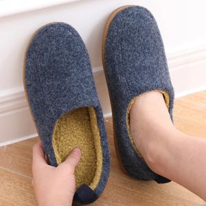 Chinelos Comwarm Inverno Chinelos de Algodão Mulheres Homens Casa Quente Sapatos de Feltro Grosso Sola Macia Quarto Non Slip Heel Wrap Indoor Fuzzy Chinelos 231102