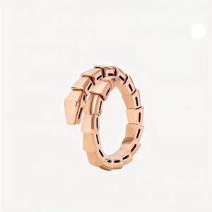 Anéis de grife nunca desaparecem Viper Snake Ring 16 Styles Diamond Skeleton Ring de alta qualidade nunca desaparece os acessórios de jóias de luxo CK CK