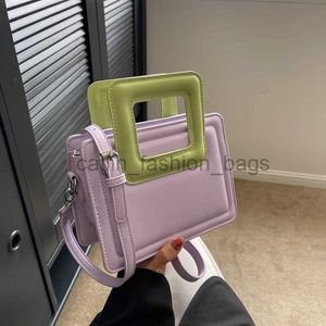 Shoulder Bags Handbags Purple Small Women's Bag 2023 New Cute Soul Bag Square and Clue PU Leater Women's and Bag Fashion Cross Body Bag Women'scatlin_fashion_bags