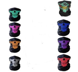 Party Decoration Festival Skelet Skull Mask Neck Gaiter Outdoor Motorcycle Bicycle Gators Warmer Ghost Half Face Scarf Bandana H8559832