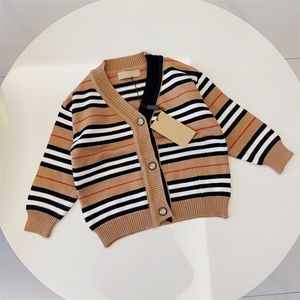 2023Felpa girocollo in puro cotone per bambini Autunno Ragazzi e ragazze Maglione sottile allentato Moda bambini Felpa con cappuccio a maniche lunghe 90-140 cm qq8