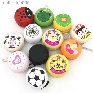 Yoyo Kinder Cartoon Tierdrucke Holz Yoyo Spielzeug Marienkäfer Spielzeug Kinder Yo-Yo Kreative Yo Spielzeug für Kinder Lustiges Geschenk Yoyo BallL231102