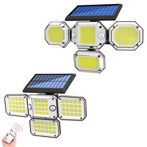 Solar Wall Lights Wal. Podzielone słoneczna lampa ogrodowa czujnik ruchu 296LEDS 333LLDS 3 tryby 270 ﾰ Kąty oświetleniowe