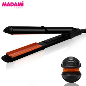 Curling Irons Hair Curler Ceramic Coated Curved Plate Waver PTC Heater Straceener Crescent Fast Heat Flat Iron 231101