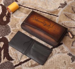 Pure handmade wallet ITAUBA 2-in-1 zipper wallet with ancient coloring method consists of two completely independent parts, which are both wallets and clips