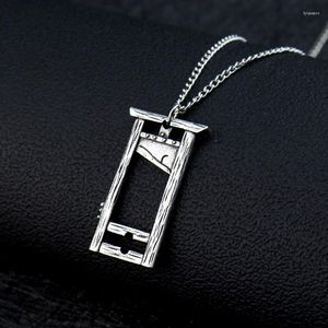 Pendant Necklaces Men Guillotine Necklace Vintage Jewelry French Revolution Creepy Halloween Art Gifts