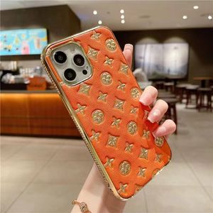Luxury 3D Golder Phone Cases For iPhone 13 Pro Max 12 promax Fashion Designers Covers iphone14pro plus 14promax Cover Back Leather Case Classical Design