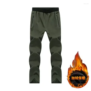 Men's Pants Autumn Winter Fleece Large Size Sweatpants Casual Plus Super Soft Elastic 8XL 9XL Men