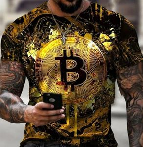 Męskie koszulki Tshirt Crypto Waluts Traders Gold Coin Cotton Shirts5009508