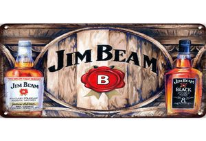 C16 PaintingJim BeamJACK DANIELSMetal tin Sign Vintage Bar Man cave Garage Kitchen Bedroom bathroom Home Wall Decoration A5539489