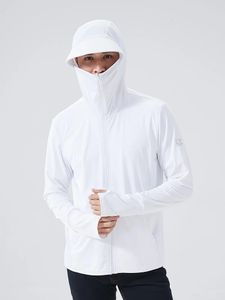 Herrjackor sommar upf 50 uv solskydd hud rockar män ultralätt sportkläder huva outwear män vindbrytare casual jackor 231102