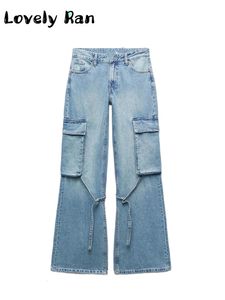 Women's Jeans Fashion Y2K Wide Leg for Women 2023 Pocket Denim Trousers Female Vintage Loose Straight Long Pants High Streetwear 231102