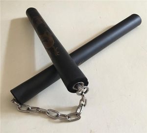 Sıcak dövüş sanatları nunchaku ejderha deseni siyah dövüş sanatları nunchucks paslanmaz çelik çubuklar yeni başlayanlar için kung futrainer46606449