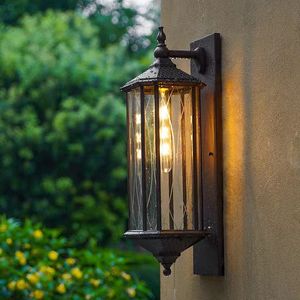 야외 벽 램프 발코니 문 안뜰 정원 빌라 볼라 통로 외부 방수 벽 램프 복도 가로등 무료 배송