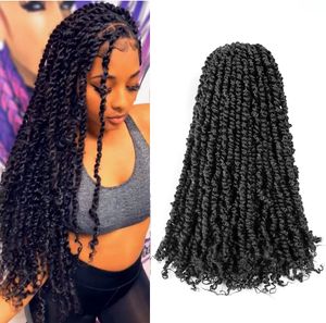 Passion Twist Braiding Hair Long 18inch Pre Looped Bohemian Ombre Hair Extensions Water Wave Crochet Braid Passion Twist Hair