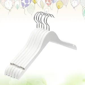 Cabides 8pcs branco cabide de madeira sólida suéter extra largo ombro de madeira para calças de saia pesada