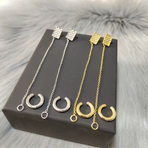 Lyxhalsband designer smycken halsband varumärke cirkel bokstav för kvinnor modemärken smycken hängen halsband alla hjärtans dagb brev örhängen 12