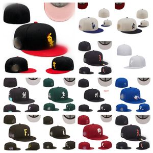 Designer baseballmonterade hattar klassisk svart färg hiphop chicago sport full stängd design kepsar baseball cap chapeau stitch hjärthustle blommor ny era mix beställning