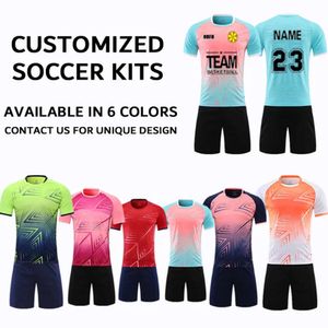 Qqq8 Kits de camisas de futebol para adultos e crianças com top e shorts de design personalizado Qualquer equipe entre em contato conosco para soluções personalizadas