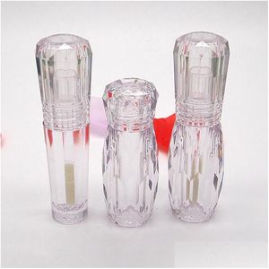 Bottiglie di stoccaggio Barattoli Bottiglie di stoccaggio 20 Pz / lotto L Tubi trasparenti Lop Gloss Imballaggio vuoto Bottiglia per labbra con diamante fai da te Cosmetico Lipgloss Cont Dhuwy