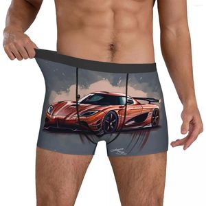 Трусы Ultimate Sports Car Underwear Графические мужские шорты с героями мультфильмов Трусы Забавные модные шорты с принтом размера плюс