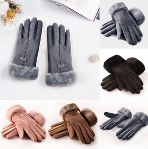 Fünf-Finger-Handschuhe Meistverkaufte Frauen Winter Damen Mädchen Outdoor Hitze Vollfinger gefüttert Fahrhandschuh Unterstützung Großhandel und Tropfen #LR