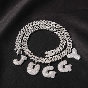 Letter Necklace English Bubble Letter DIY Hip Hop Necklace Fashion Unisex Jewelry 231015