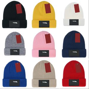 Crânio boné de malha chapéu de lã designer gorro para homens mulheres simples cor sólida unisex lazer designer bonnet esporte ao ar livre moda de alta qualidade confortável fa04