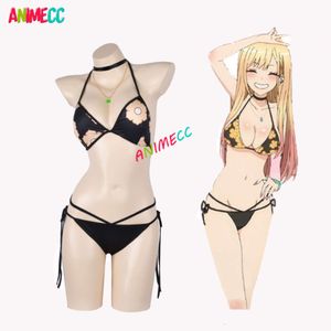 My Dress Up Darling Marin Kitagawa Cosplay Costume Wig Bracelet Swimwear Bikini Outfit Halloween Carnival Suit for Women cosplay