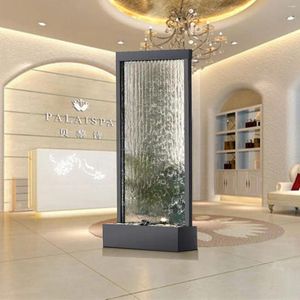 Garden Decorations Tempered Glass Stainless Waterfall Use As Water Fountains Feature Partition Wall
