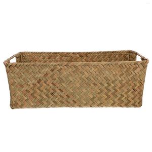 Dinnerware Sets Kitchen Storage Box Bread Container Sundries Organizing Basket Woven Baskets Lids Shop Display Vegetable Household Fruit