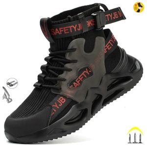 Boots 36-50 Work Boots Indestructible Safety Shoes Men Steel Toe Shoes Puncture-Proof Sneakers Male Footwear Shoes Adult Work Shoes 231101