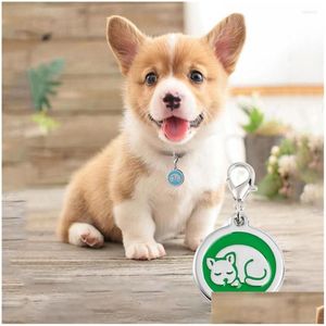 Dog Collars & Leashes Dog Collars Zinc Alloy Pet Epoxy Colored Cat Tag Collar Metal Blank Pendant Creative Supplies Are Available In M Dhnrd