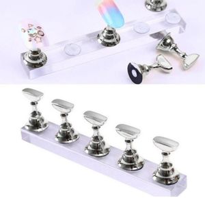 New Magnetic Acrylic Nail Display Stand Practice Hand Nail Exercises Pedestal Nail Supplies Tips Display Stand 3982643