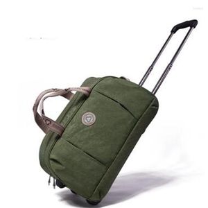 Duffel påsar Travel Vagn Bag Cabin Size Boarding Bagage Rulling With Wheels for Women Wheeled