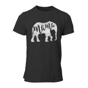 Mäns T -skjortor Mama Elephant Black Couples Matching Short Sleeve Overdimased Cosplay Plus Size Clothing 6321