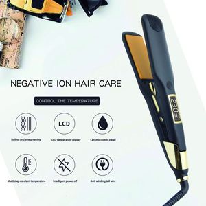 Hair Straighteners Iron Straightener Curler 2in1 Twist Straightening Curling Beach Wave Irons 231101