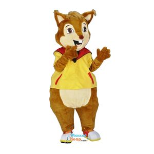 Profissional de alta qualidade raposa feliz mascote trajes natal fantasia vestido de desenho animado personagem roupa terno adultos tamanho carnaval páscoa publicidade