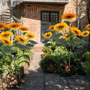 Garden Decorations Solar Sunflower Lawn Light Outdoor Stake Lights LED Waterproof Decorative For