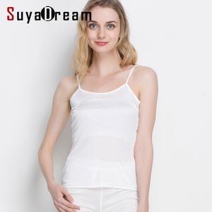 Tanques femininos Camis Suyadream Women Women Silk Camis Real Silk Bottoming Camisoles confortáveis ​​Tampas de seda confortáveis ​​Camis Summer Summer 2303331