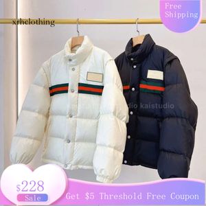 2023 Designer Casual Down Jacket Loose Men's and Women's Matching Couple's Stand Up Collar Versatile Slim Fitting Vest Winter