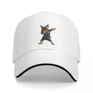 Ball Caps Zabawne odcieki miniaturowe pinscher pies dab taniec baseballowy plażowy kapelusz ochronę ochronę słone