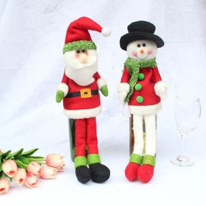 Decorações de Natal Presentes Criativos Ano Denador de festa Decoração de vinho tinto Bottle Champagne Capas Roupas de Papai Noel