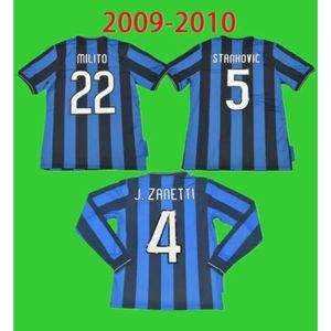 Qqq8 Milito J.zanetti Stanhovic 2009 2010 Finals Madrid Retro Soccer Jersey Vieira 09 10 Camisa de Futebol Clássico Vintage Quaresma Sneijder